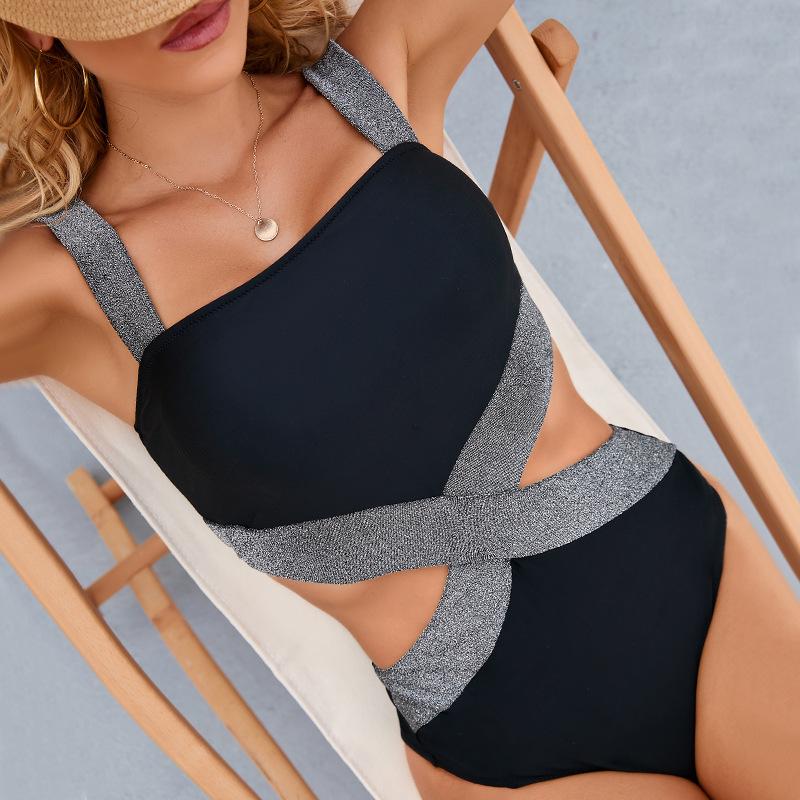 Цельный купальник женский сексуальный полый купальник с открытой спиной