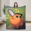 Anime C-Chainsaw Man Pochita  Blankets Quality Soft Warm  Bedding Throws Winter Camping Living Room Novelty Bedspread