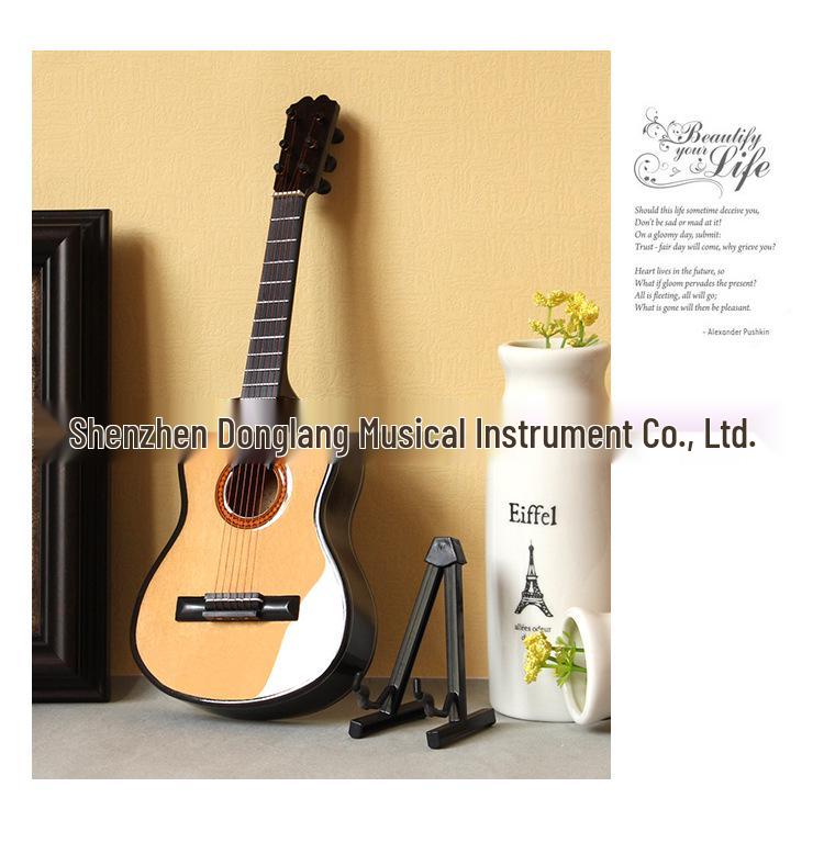 Миниатюрная фигурка классической гитары с вырезом - Народный кукольный инструмент для подарков на дни рождения, выпускные или Рождество для взрослых
