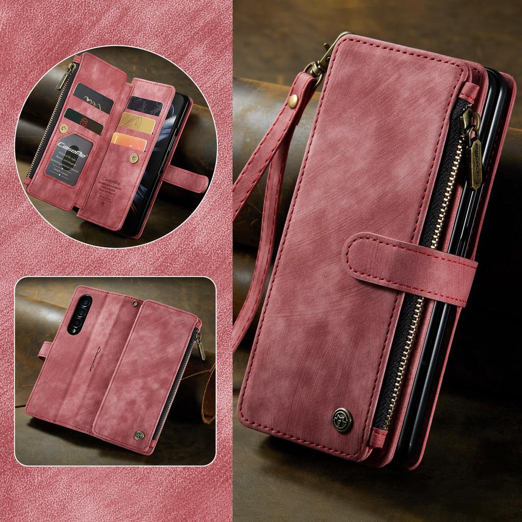 Full Protection Matte Leather Phone Bag Case for Samsung Galaxy Z Fold 4 5G Fold4 Fold3 Fold 3 Card Pocket Business Cases