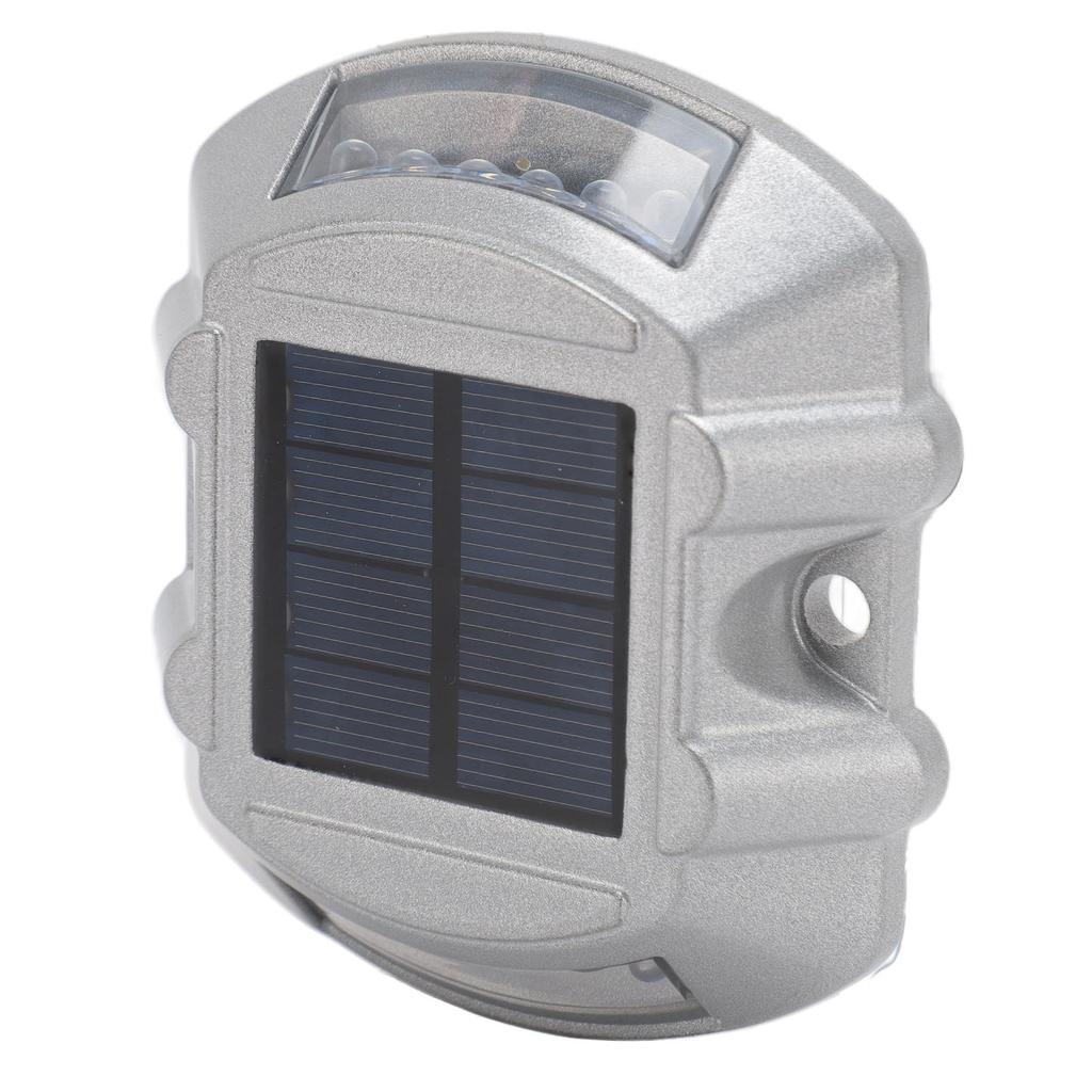 Solar Road Stud Light Aluminum Alloy Solar Powered Outdoor Waterproof Road Markers 6V 1.8W for Step Sidewalk Stair