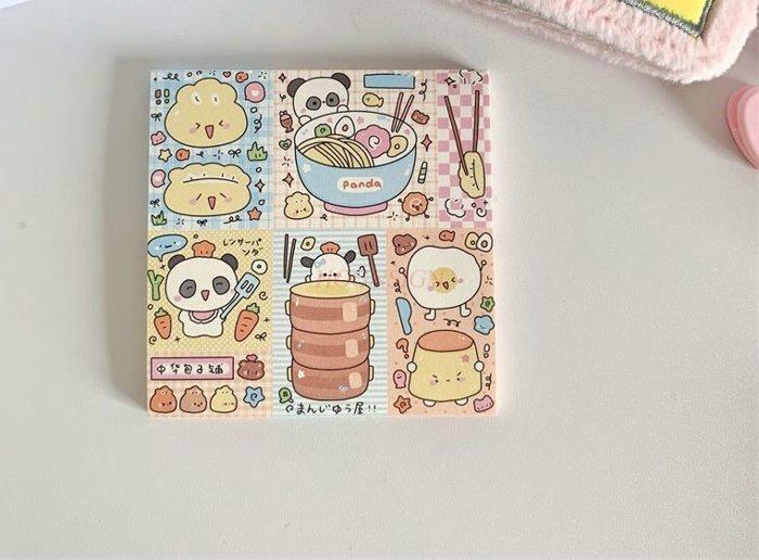1book Cute cartoon notebook with high aesthetic value, student notebook with tearable notes, notepad, and notebook