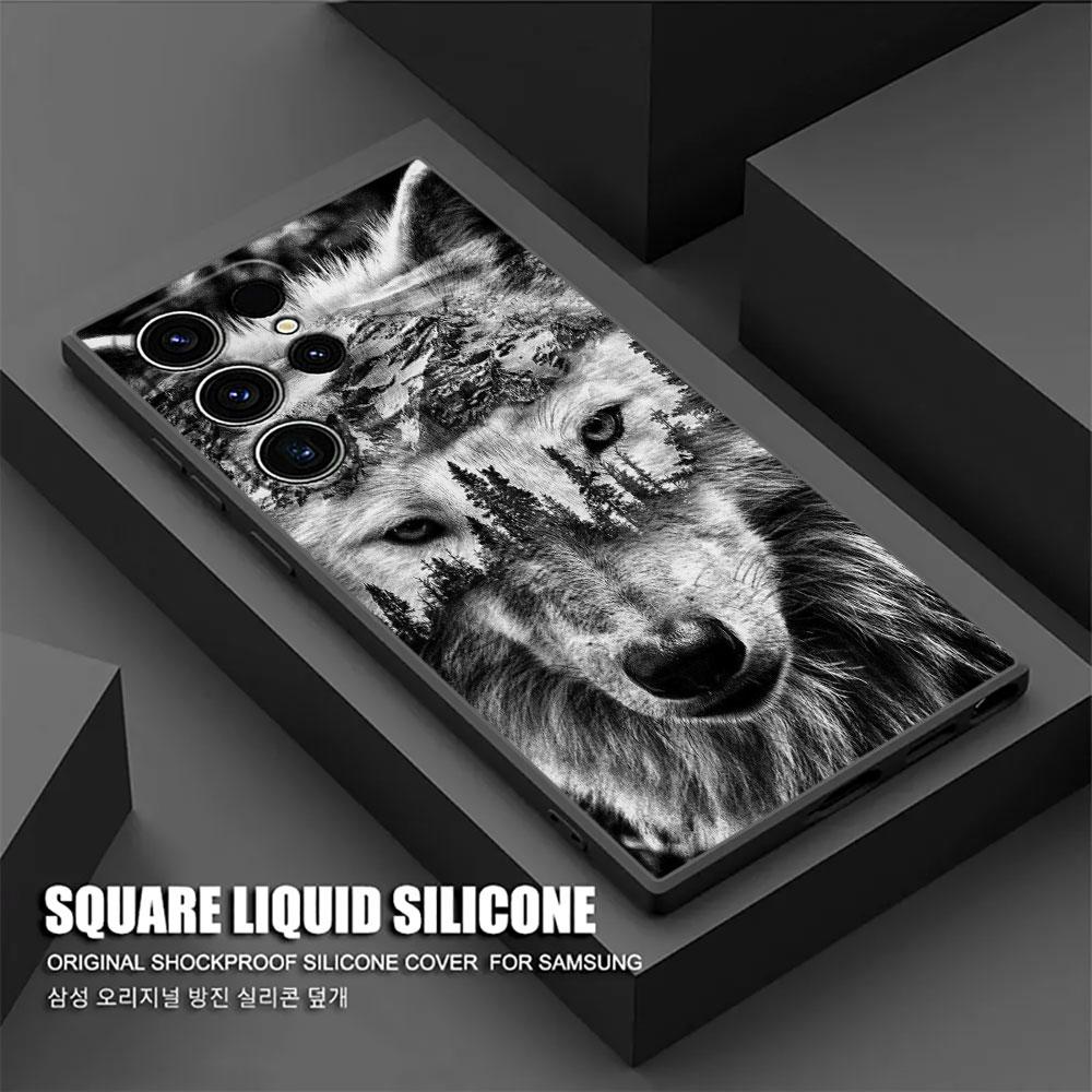 Чехол Animal S26Ultra с изображением Волка, Льва, Тигра для Samsung Galaxy S26 S25 S24 S23 S20 S21 FE S22 Ultra S25 Plus 5G Мягкая крышка для телефона