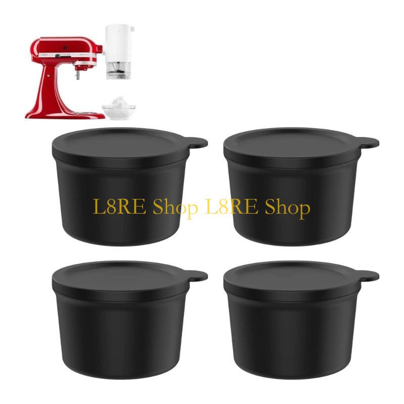 L8RE Shaved Ice Attachment Replacement Ice Mold and Lid for KitchenAid Stand Mixer Snow Cone Shaved Ice Machine Cheese Grater