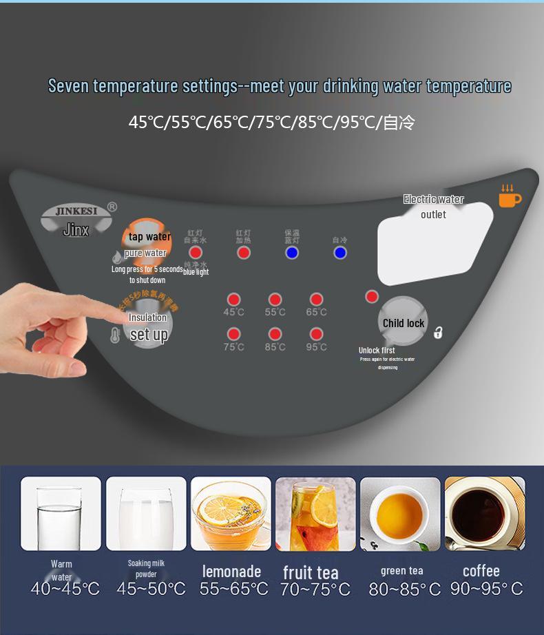 Чайник электрический Jinx 7-ступенчатый с изоляцией из нержавеющей стали и подогреватель для детских бутылочек - Подогреватель молока с постоянной температурой для приготовления молочной смеси