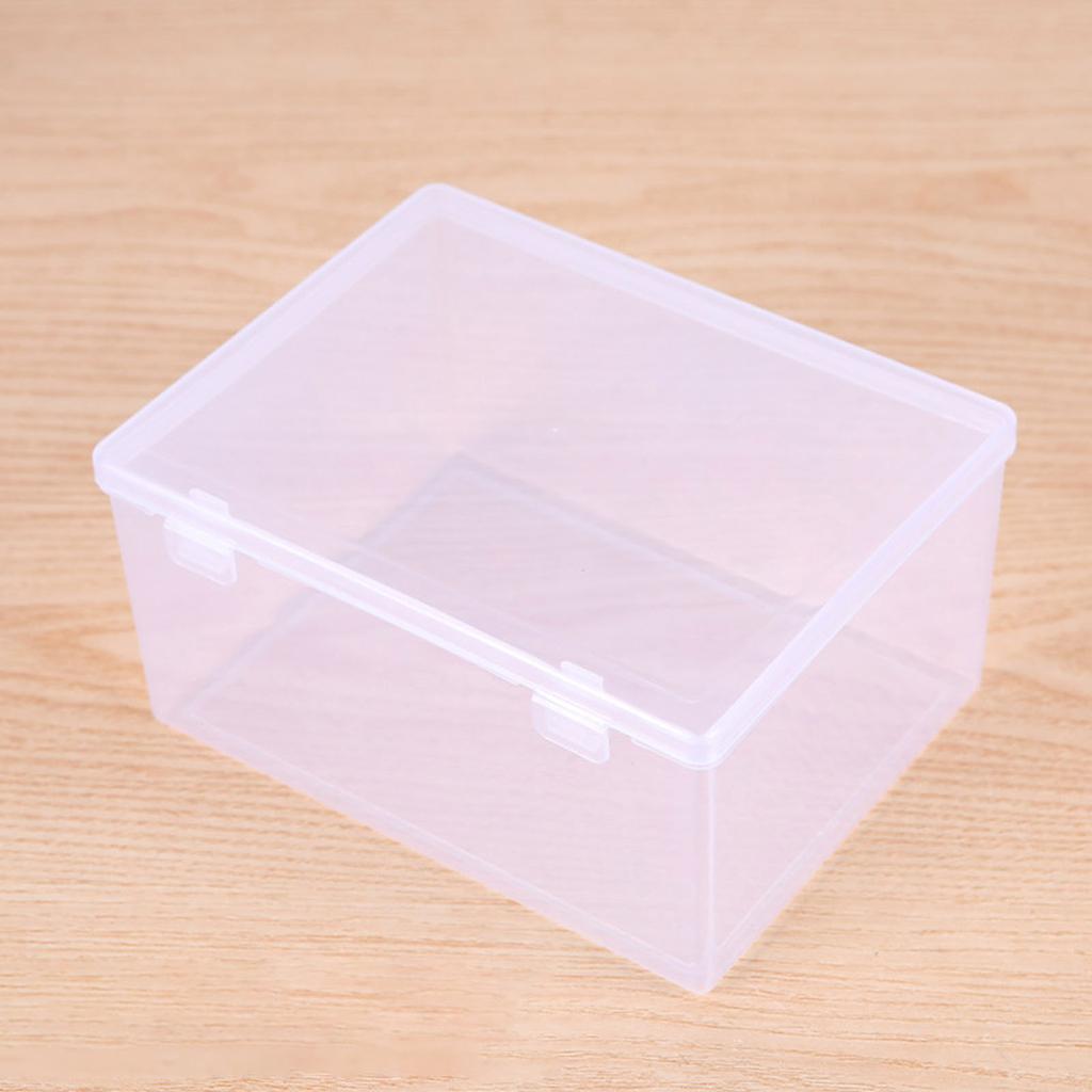 Jewelry Storage Box Practical Clear Storage Box with Lid Small Storage-Bins Transparent Storage Container for Organizing