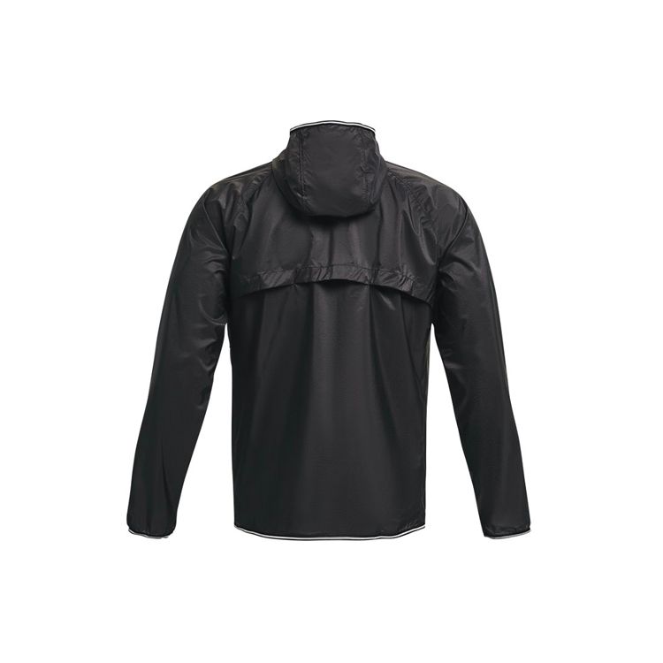 Under Armour Мужская дышащая складная куртка с капюшоном для бега Qualifier Storm Woven Black 1326597-010