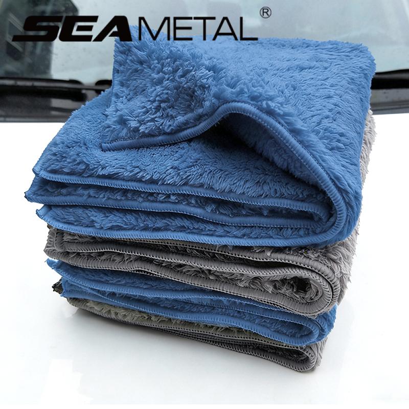 SEAMETAL Полотенце из микрофибры кораллового флиса Супервпитывающее Тряпка для детализации и чистки автомобиля Автоуход Сушильные полотенца