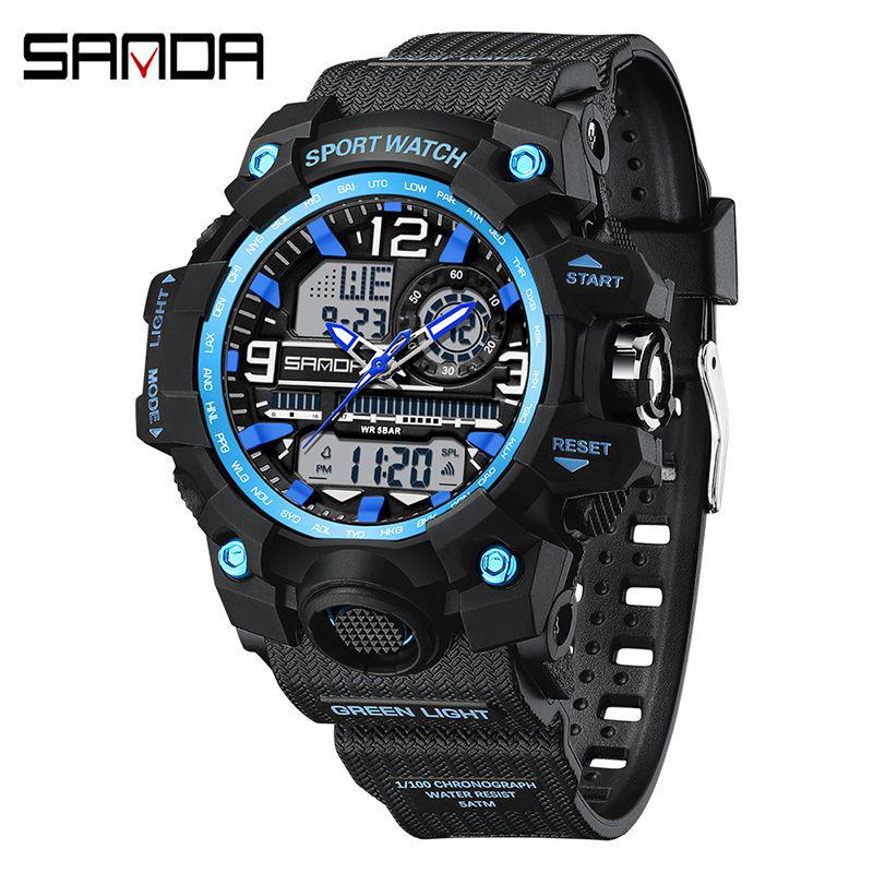 Sanda Korean Trend Multifunctional Luminous Waterproof Watch for Teens & Adults