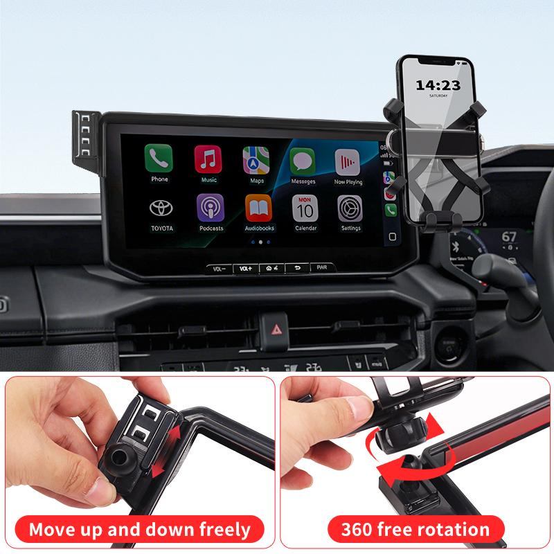 For 2026 Toyota Hilux SR Pickup Navigation Screen Phone Holder Adjustable Stable Anti Shake Hands Free Auto Interior Accessories