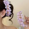 Sweet Chinese Style Red Flower Hairpin Super Fairy Wedding Traditional Hair Accessory Vintage Bridal Hair Ornament for Brides