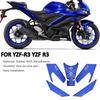 XIAMAOZPR Наклейка-протектор на бак мотоцикла Decal для 2025 2024 2023 YZF-R3 YZF R3 Боковые накладки на бак для коленей сцепление Тракционная накладка на бак Боковая Новая модель...(синий)