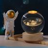 6cm 3D Crystal Ball Crystal Planet Night Light Laser Engraved Solar System Globe Christmas Birthday Gift Home Desktop Decoration