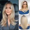 Lace Front Wigs Long Straight Hair Blonde Wig with Side Part Daily Use Party Wig for White Women Heat Resistant