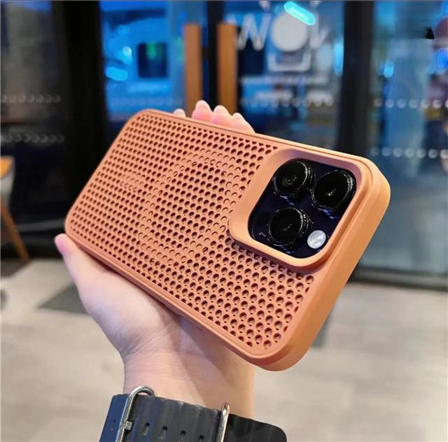 Роскошный сетчатый чехол для телефона с магнитной системой Magsafe и отводом тепла для iPhone 16 Pro Max Для iPhone 11 12 13 14 15 16Plus Защитная крышка