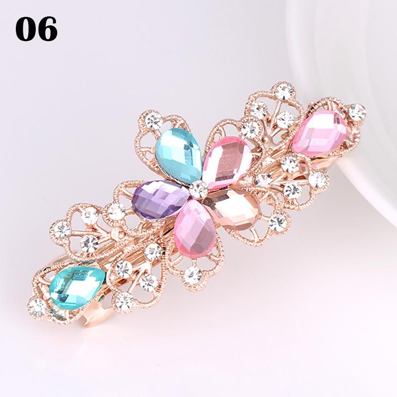 Women's Butterfly Rhinestone Crystal Hair Clip Barrette CDN