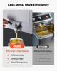 VEVOR Commercial Electric Deep Fryer, Oil Filtration Upgrade, 6.8 L Oil Capacity, 2500W Stainless Steel Countertop Fryer with Basket and Lid
