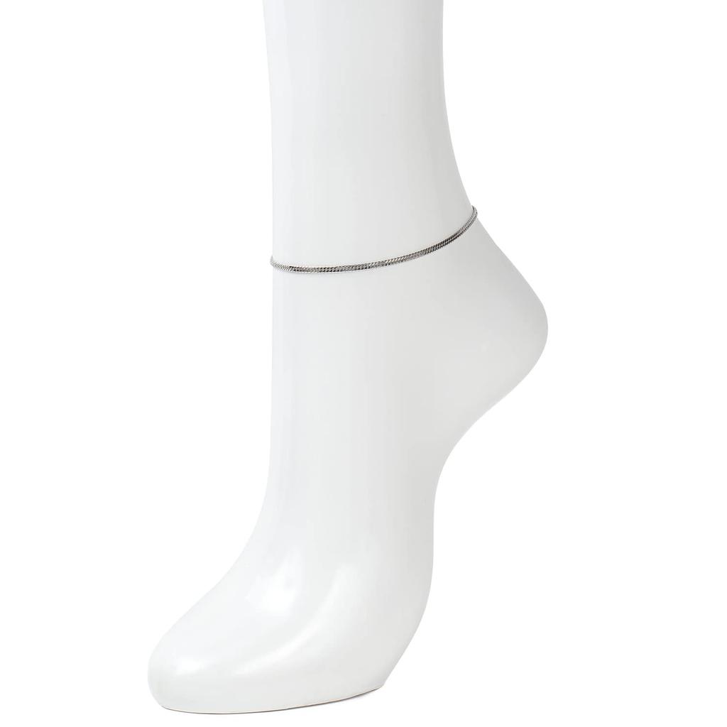 Товары Кихэй Браслет на ногу Платина Двойной 5г 23см Цепь Накатоме Клеймо сертифицированного монетного двора Выгравировано pt850 Золото [Счастливый магазин] Шестигранный Мужской Женский