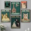 Cute Cat Are You Pooping Toilet Wall Art Decoration Paintings Canvas Prints Posters Funny Bathroom Toilet Decor Mural Pictures