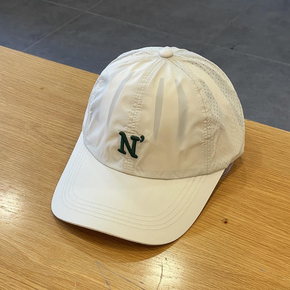 Letter N Embroidery Men Snapback Cap Candy Color Trucker Hat Simple Breathable Mesh Sunhat Outdoor