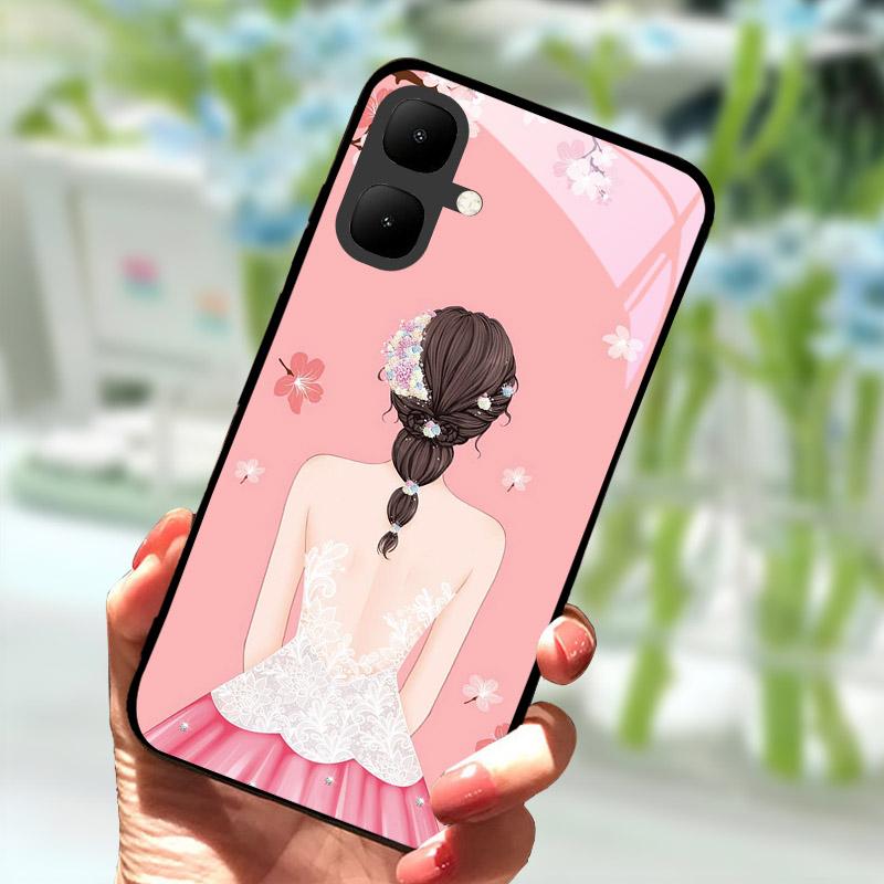 Для Infinix Smart 10 Smart10 Чехол X6725 Закаленное Стекло Чехол для Телефона Для Tecno Pop 10 Pop10 Чехлы Защитный Чехол от Падения Funda