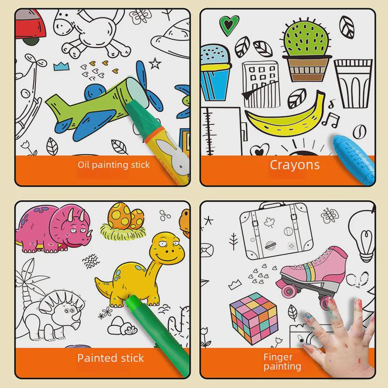 Детский большой свиток граффити и раскрасок для детского сада