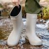 Мужские резиновые сапоги, резиновые сапоги, рабочие ботинки длиной до середины голени, водонепроницаемые, удобные, нескользящие, модные мужские резиновые сапоги, резиновые сапоги