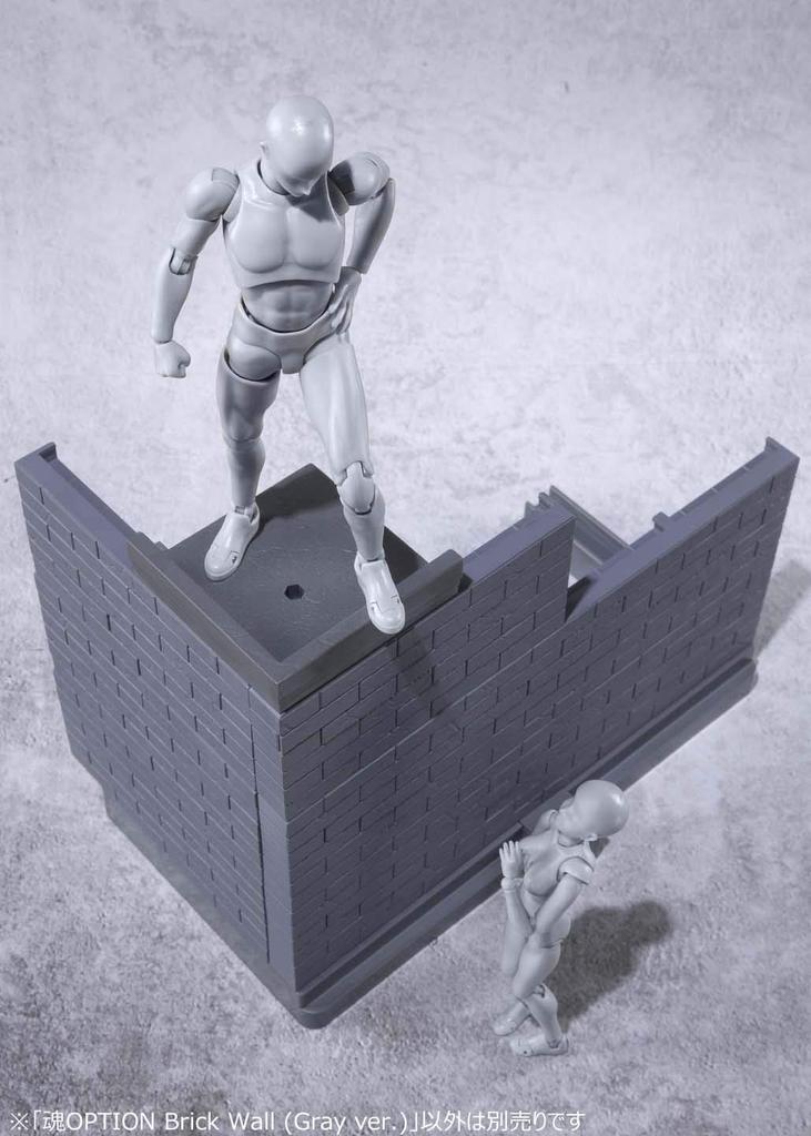 TAMASHII NATIONS Tamashii OPTION Кирпичная стена ABS готовая фигурка (Серая версия.) Немасштабируемый