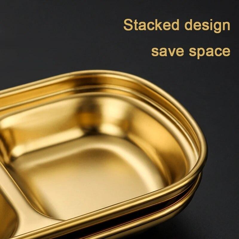 Корейская посуда для салата из нержавеющей стали, соуса, миски для еды, поднос для приправ, отдельные тарелки для закусок с уксусом, кухонная посуда