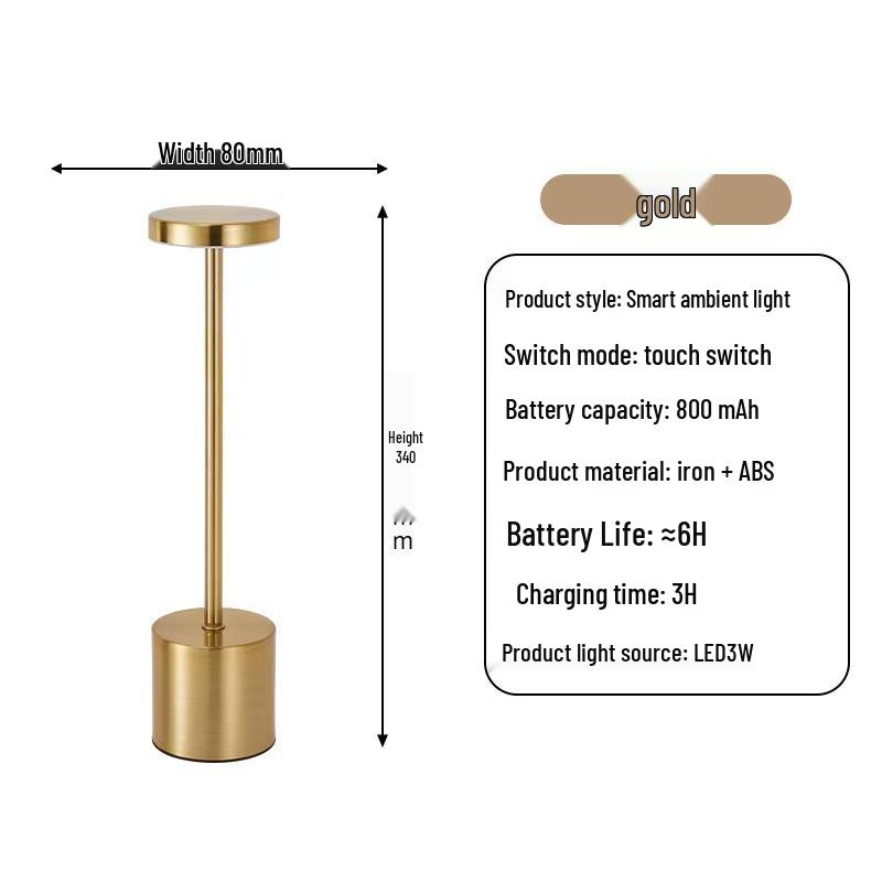 I-beam Touch Table Lamp with USB Charging for Eye Protection and Night Light Decor