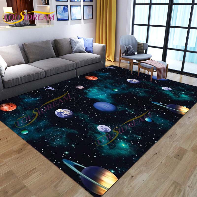 3D цветной космический коврик Galaxy ковер звездное небо ковер для гостиной спальня диван планета ковер детский игровой коврик напольный коврик домашний декор