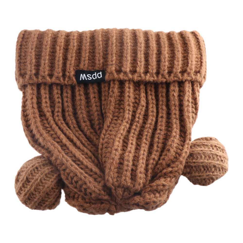 Beanie Hat Bear Ears Knitted Hat Letter Cat Ears Beanie Leisure   Winter/Autumn