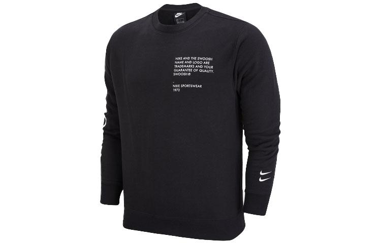 Nike Sweatshirts Unisex Black Crew Neck Moderate Regular DJ0466-011