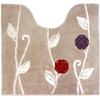 OKA Etoff Regular Toilet Mat, Approx. 57cm X 62cm, Beige (Washable, Stylish, Wide, Scandinavian Design)