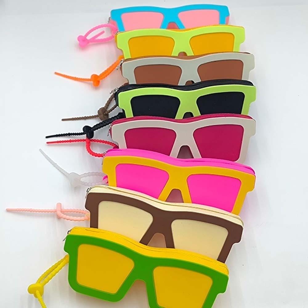 Food Grade Silicone Glasses Bag Vibrant Color Novelty Eyewear Organizer Desk Storage