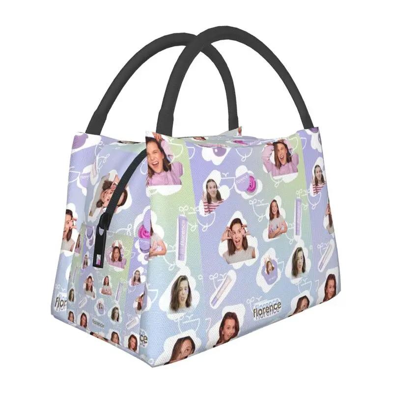 Пользовательские помады Florence By Mills Lunch Bag Женщины Cooler Теплый изолированный Lunch Box для пикника Кемпинга Работа Путешествия