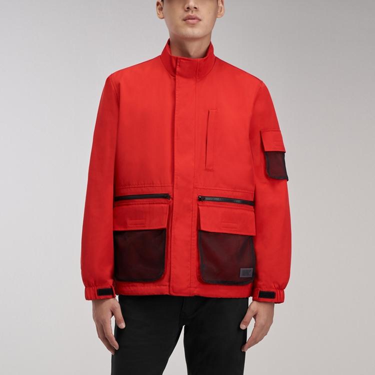 Мужская повседневная куртка Levis Stand Collar Multi-Pocket, красная 28408-0004
