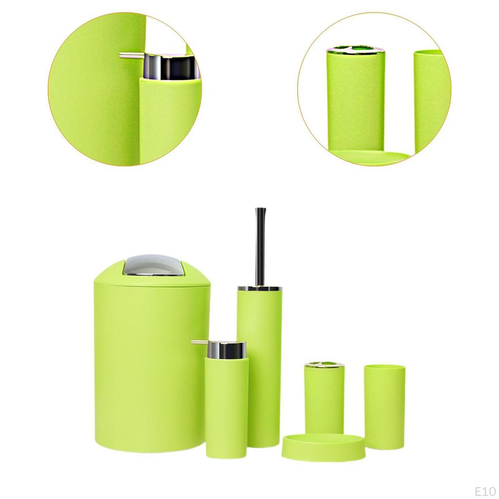 Набор из 6 предметов аксессуаров для ванной комнаты, принадлежности, легко чистить, для дома, квартиры, мыльница