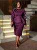Ayollar 3D Gullar Uzun Qo'lli Qalam Bodycon Ko'ylak Yumaloq Bo'yin Imperiya Frillari Slim Elegant Bayram Kechki Liboslari Banket