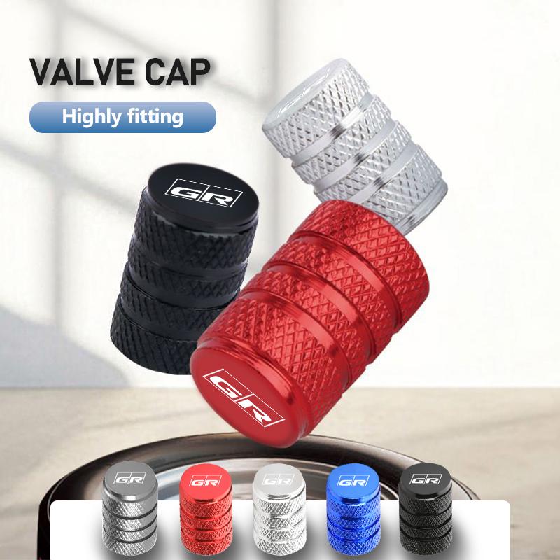 4PCS Car Wheel Tire Valve Cap Cover Airdust Waterproof For Toyota Crown Land Cruiser RAV4 Camry Yaris Corolla Prius RT2