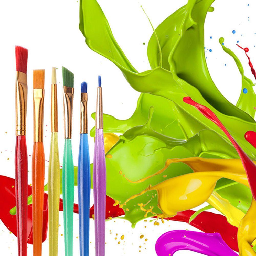 DIY 6pcs/set Fondant Dessert Cream Baking Cake Decorating Tools Pastry Cake Brush Painting Brush