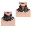 2Pcs Women Faux Silk Scarf Printing Faux Pearl Decor Lace Trim Lightweight Scarf Hand Strap Accessory