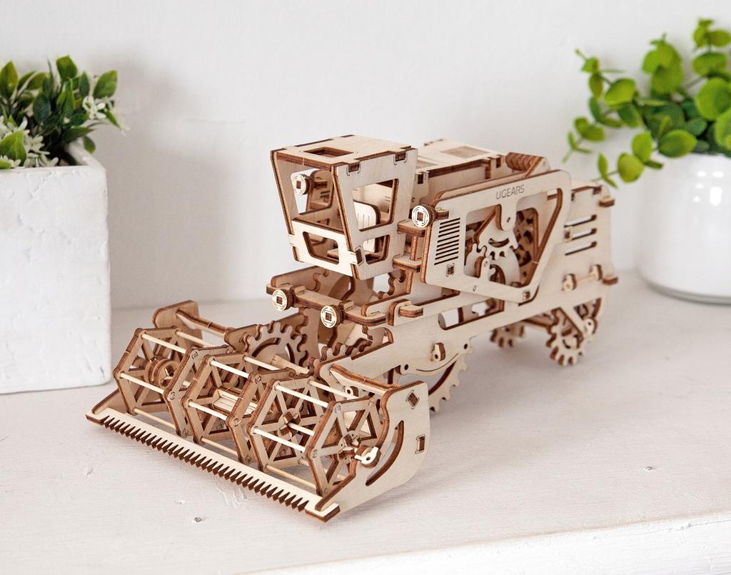 Ugears Combine Harvester Wooden Block Puzzle Toy 70010 [Item]