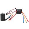 Waterproof Brushless Motor 4P 3650 3100KV T Male Plug with 60A Brushless ESC Set for 1/10 RC Car