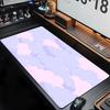 Большой Розовый Пастельный Облачный Коврик для Мыши Кавайный Мультяшный Коврик для Стола Противоскользящая Резина Расширенный Длинный 900x400 Настольные Коврики Игровые Коврики для Клавиатуры