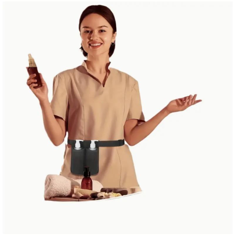 Adjustable Massage Oil Waist Holster Hands-Free Belt with One-Touch Buckle Lightweight Portable for Professional Therapists