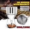 600/1200ML Oil Hopper with Bracket Stainless Steel Funnel Dispenser Cupcake Pancake Batter Octopus Fish Ball Kitchen Baking Tools