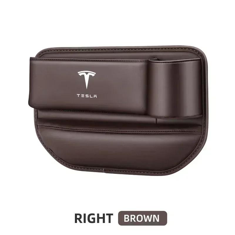 Car Sticker Tesla Car Seat Gap Slot Storage Box Auto Accessories For Tesla Model 3 2021 S X Y Style Roadster Invader Coil Mod WY