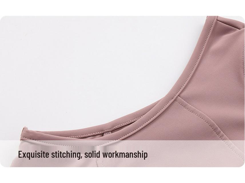 Топ для йоги телесного цвета на молнии, амортизирующий, для женщин - Приталенный, без рукавов, со стойкой воротником, для летних видов спорта на открытом воздухе.