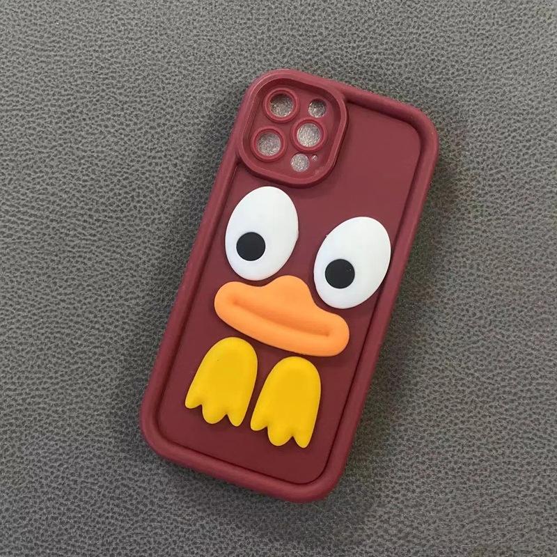 Трехмерная утка-сосиска подходит для чехла мобильного телефона Xiaomi Mi 17pro, персонализированный и креативный Redmi Note15 забавный мультяшный мягкий чехол